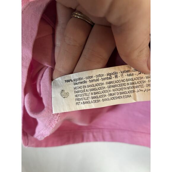 Zara Boxy t shirt womens crop Small Bubble gum pink short sleeve round neck - Picture 6 of 6